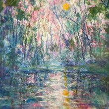 Load image into Gallery viewer, River banks after the rain  - on stretched canvas)