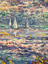 Load image into Gallery viewer, Three sailboats  -oil and cold wax