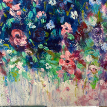 Load image into Gallery viewer, Large Abstract floral- Blueberry bouquet -24 x 48 x1