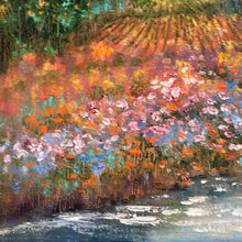 Load image into Gallery viewer, Sonoma -Napa autum fields ,pond &amp; wildflowers -oil and cold wax