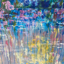 Load image into Gallery viewer, Abstract wildflower stream - 40 x 30 x 1.5 oil and cold wax