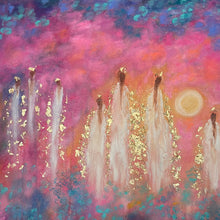 Load image into Gallery viewer, Angels in Heavens Sunlight along Wildflower Stream -oil -24x36x1.5