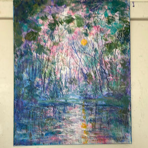 River banks after the rain  - on stretched canvas)