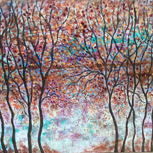 Load image into Gallery viewer, Copper ,gold trees along lake- 30 x40 x1