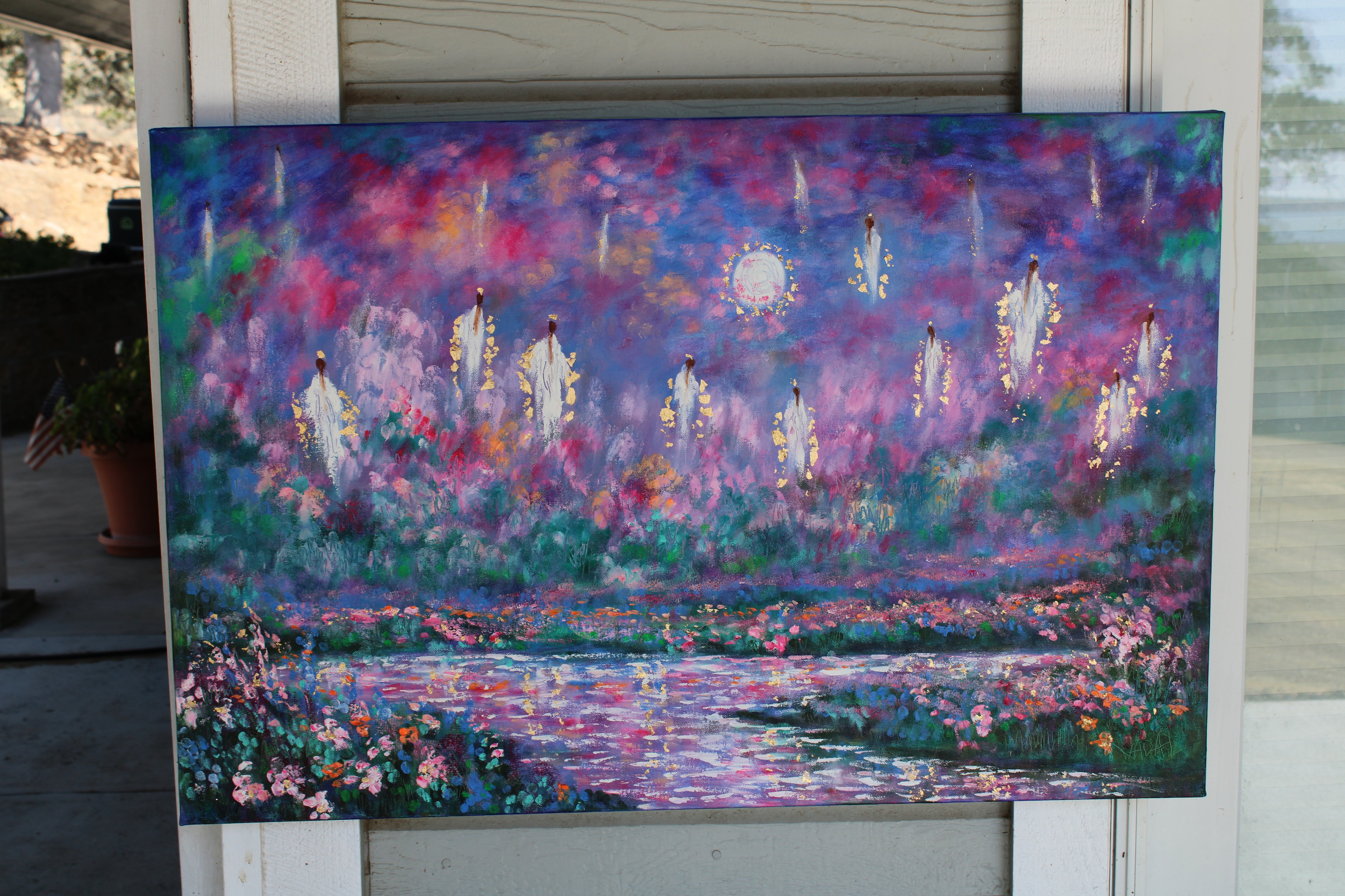 Original painting - Angels of Cherry Blossom Heaven