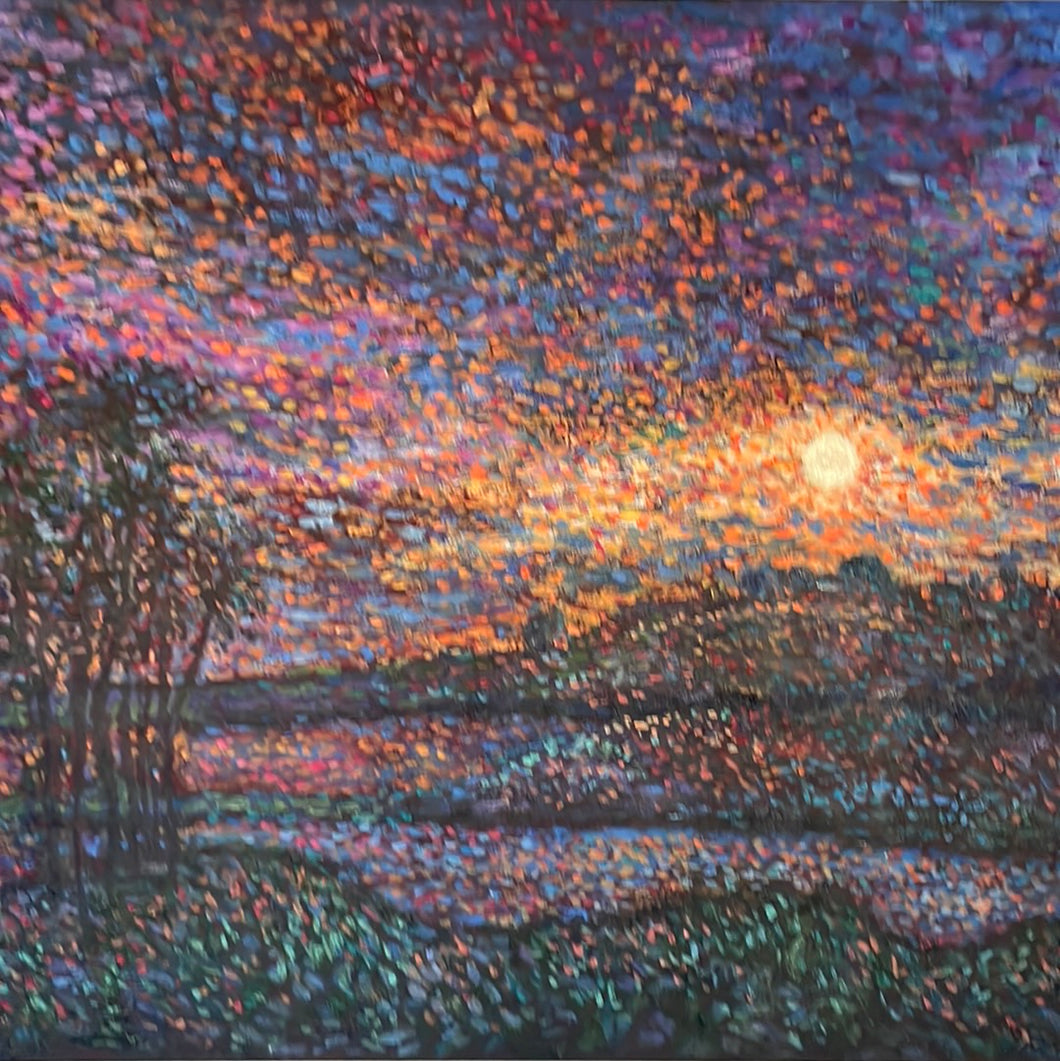 Original painting - Sunset off our deck -lk don Pedro   - 36 x 24 x 1