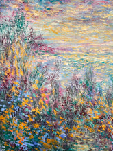 Load image into Gallery viewer, California ocean and flower path - 12 x 16