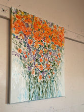 Load image into Gallery viewer, Autumn poppies - 16 x 20 x1 oil and cold wax