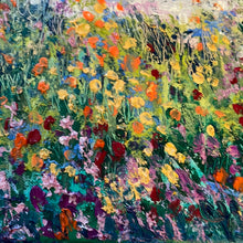 Load image into Gallery viewer, Flower fields -California-oil and cold wax -8 x 10