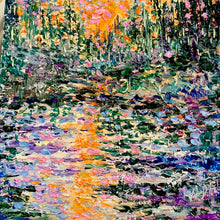 Load image into Gallery viewer, Yosemite pines river at dusk 8 x 10 on canvas panel