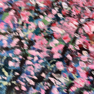 Cherry trees blossoms -8 x 10 on canvas panel
