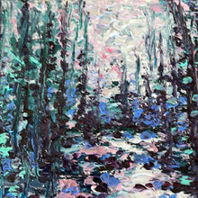 Load image into Gallery viewer, Yosemite pines river after the rain  -8 x 10 on canvas panel