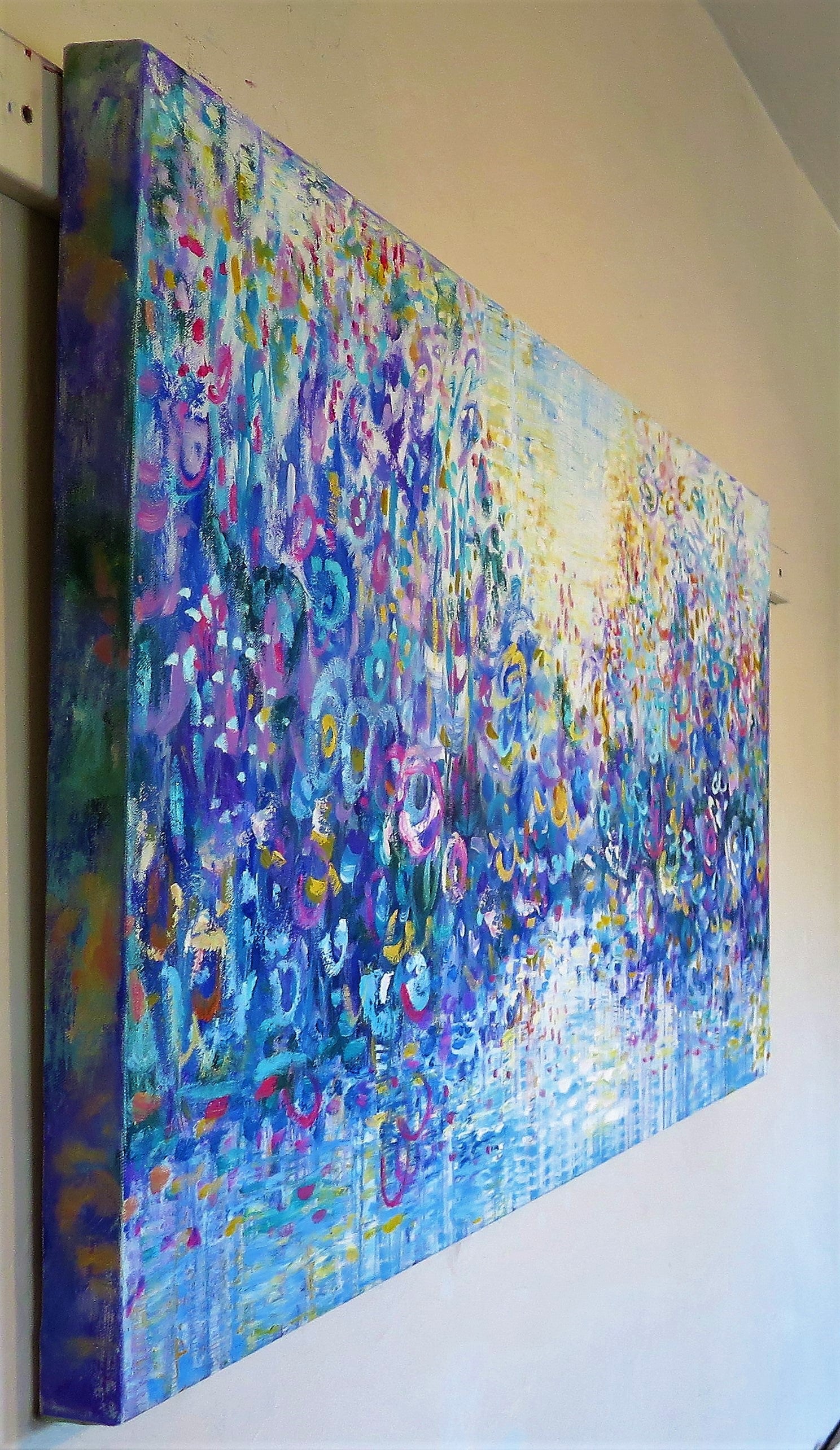 Original painting - Heavens Springtime  48 x 24 -mixed medium -large painting