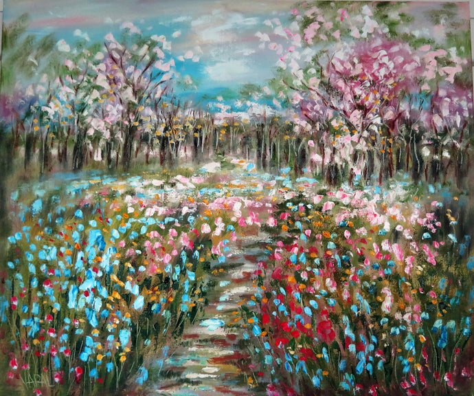 Cherry Tree Blossom Path  24 x 20