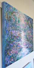 Load image into Gallery viewer, Sunset Stream and Wildflowers - 40 x 30 x 1.5 oil and cold wax
