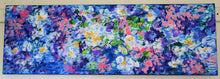 Load image into Gallery viewer, Blue and white floral with gold detail - 18 x 36 x 1