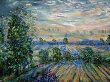 Load image into Gallery viewer, California Rolling hills, oak trees and wildflowers -oil painting  40 x 30 x 1.5