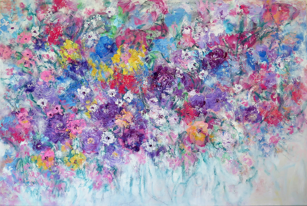 Garden Flowers - 36 x 24 x 1