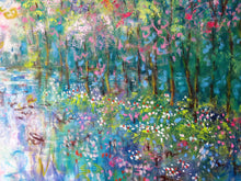 Load image into Gallery viewer, Spring Wildflower pond - Large painting 60 x 48 x 1.5 - oil