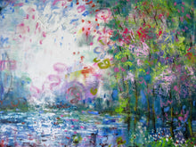 Load image into Gallery viewer, Spring Wildflower pond - Large painting 60 x 48 x 1.5 - oil
