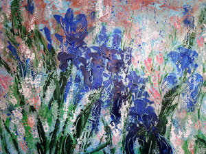 Iris and Wild Flowers 36 x 24 x 1
