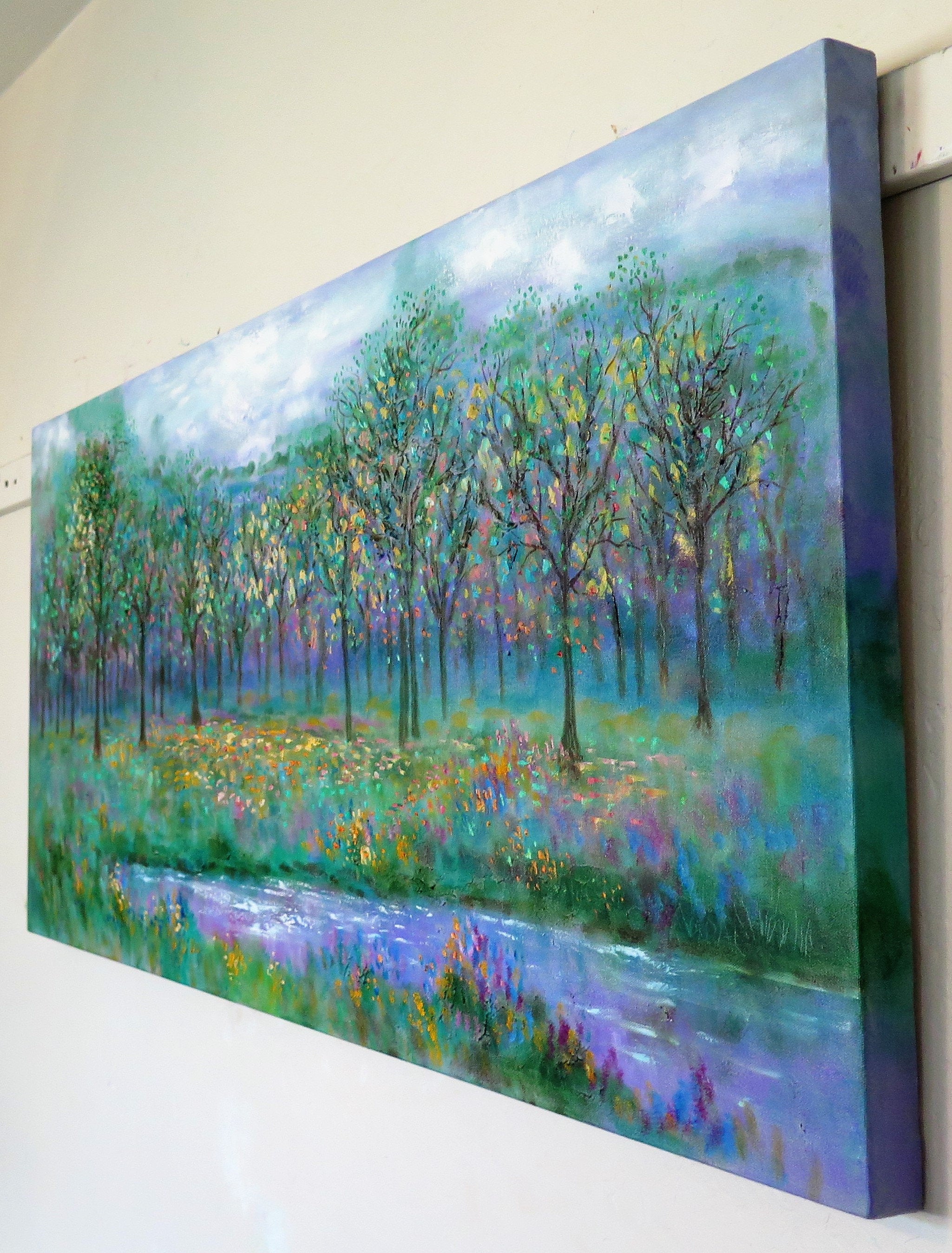 Giclee canvas print - California stream in springtime