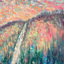 Load image into Gallery viewer, original abstractl oil painting  - Yosemite spring and wildflowers - free shipping